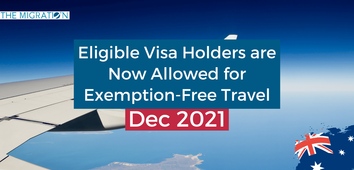 Eligible Visa Holders are Now Allowed for Exemption-Free Travel - Dec 2021