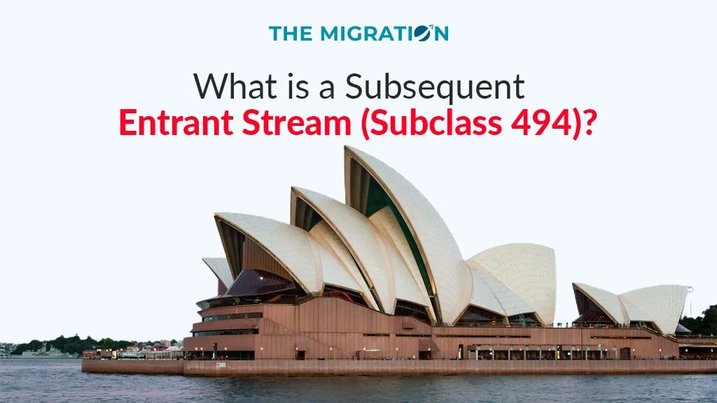 What is a Subsequent Entrant Stream (Subclass 494)?