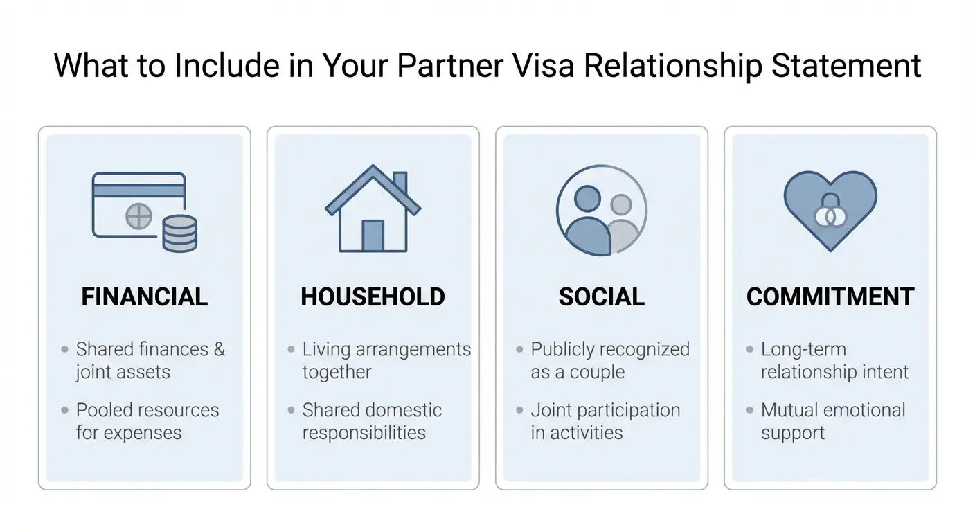 What to include in your partner visa Relationship statement