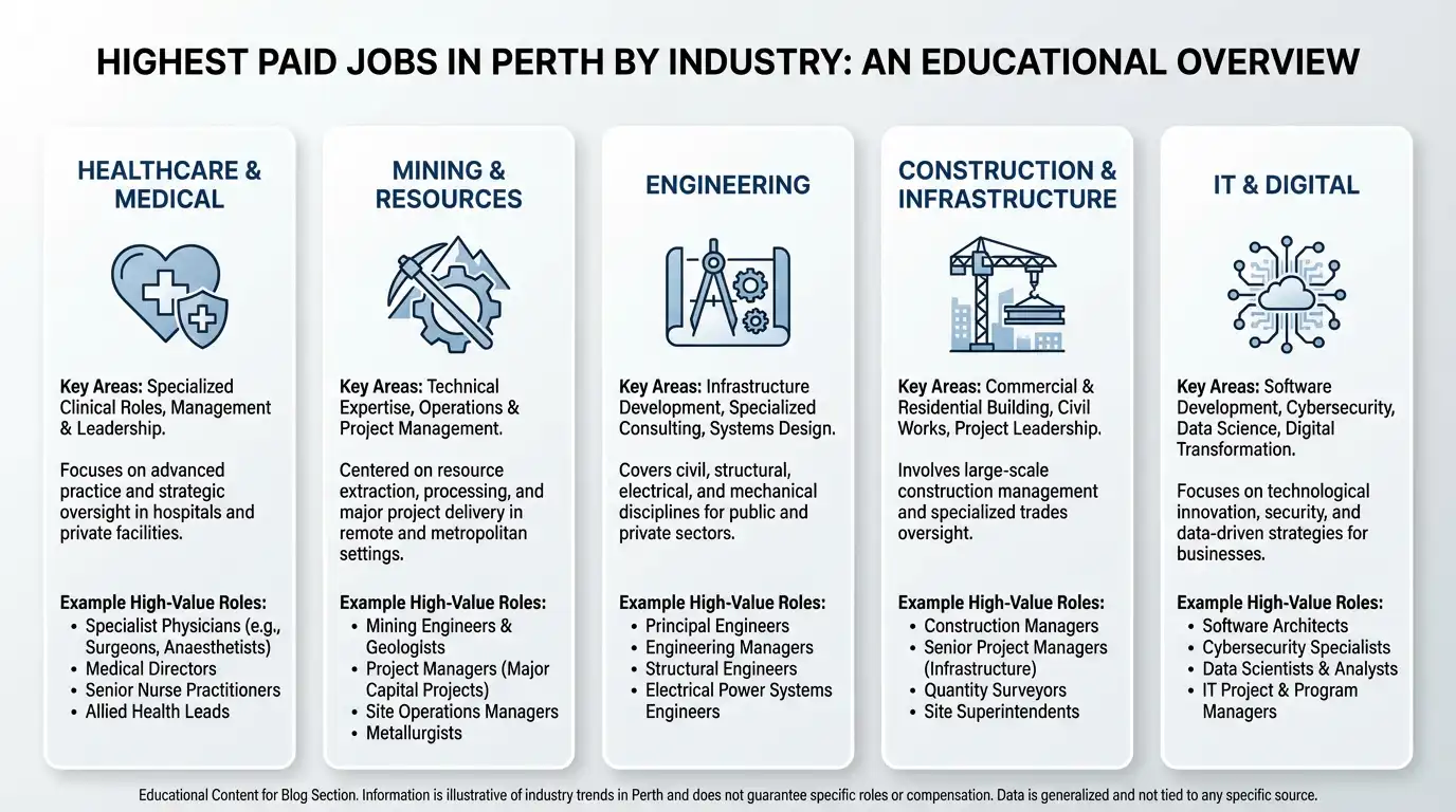 Highest Paid Jobs in Perth by Industry
