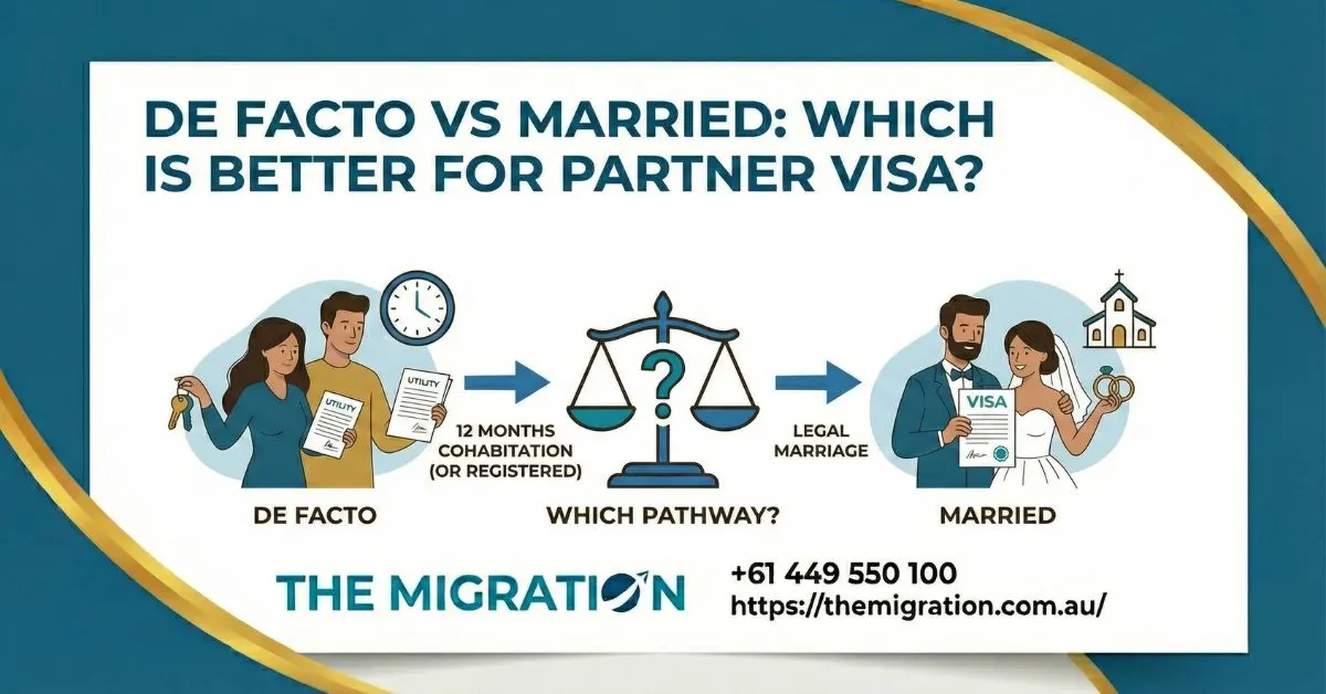 De Facto vs Married Partner Visa Australia which is better?